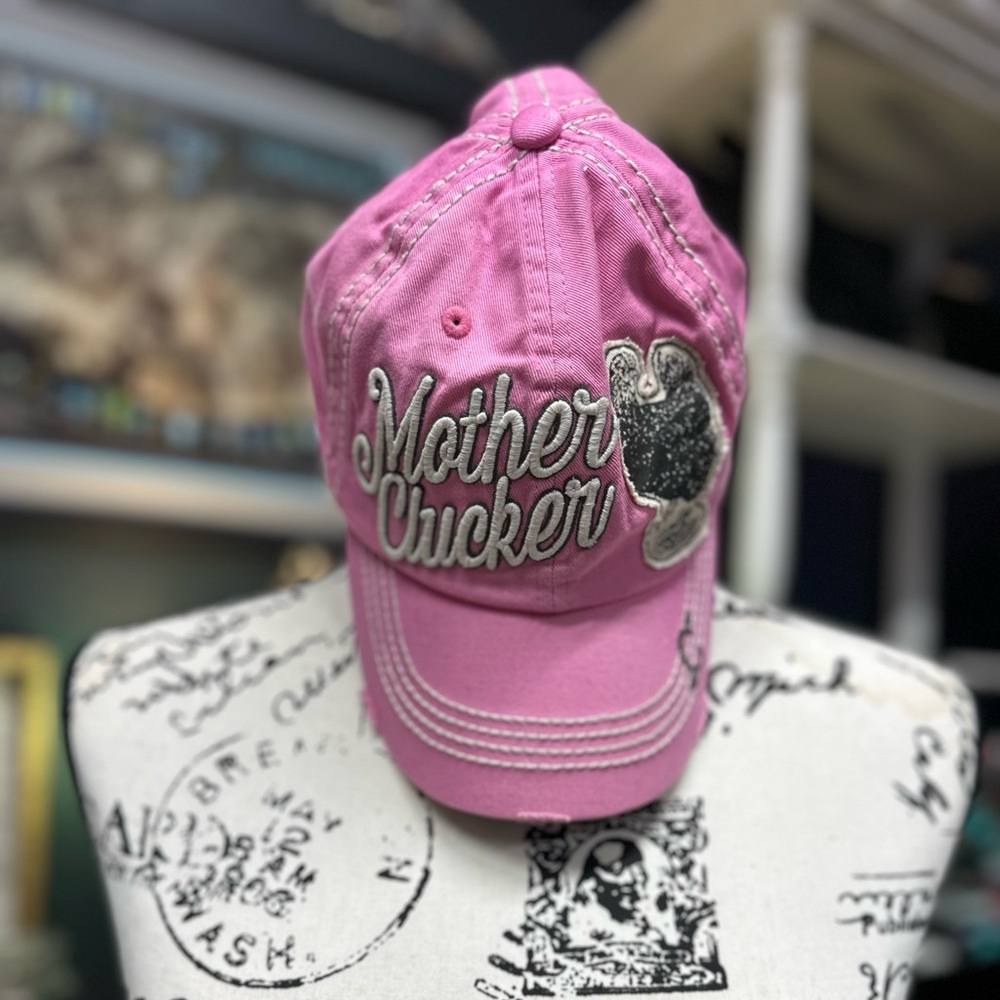 Pink Embroidered Cap
